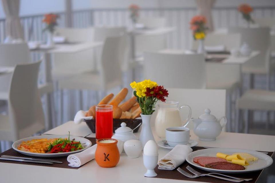 Frühstück, Kabadoni Hotel, Sighnaghi, Georgien Rundreise
