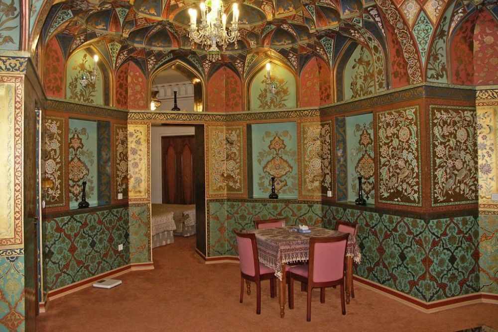 Wohnbereich, Abbasi Hotel, Isfahan, Iran Rundreise