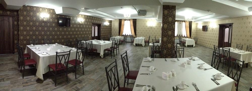 Restaurantbereich, Hotel Khanaka, Kasachstan, Zentralasien Rundreise
