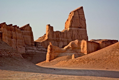 Steinformation in der Dasht-e Lut Wüste, Kalout, Iran Reise