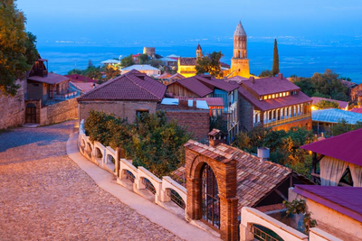 Stadt Sighnaghi in der Kakheti Region, Georgien Rundreise