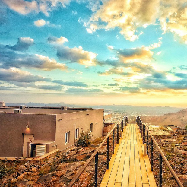 Ausblick, The View Hotel, Hail Al Shas, Oman Rundreise