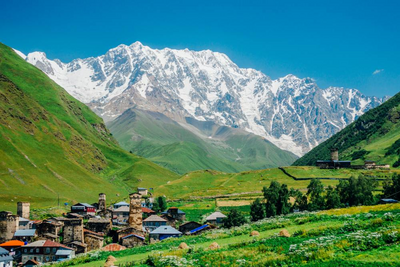 Dorf Ushguli in Svaneti, Georgien Rundreise