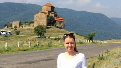 Romy Helbing in Mzcheta, Georgien Reisen