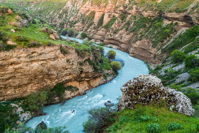 Fluss, Aksu, China, Seidenstrasse Reise