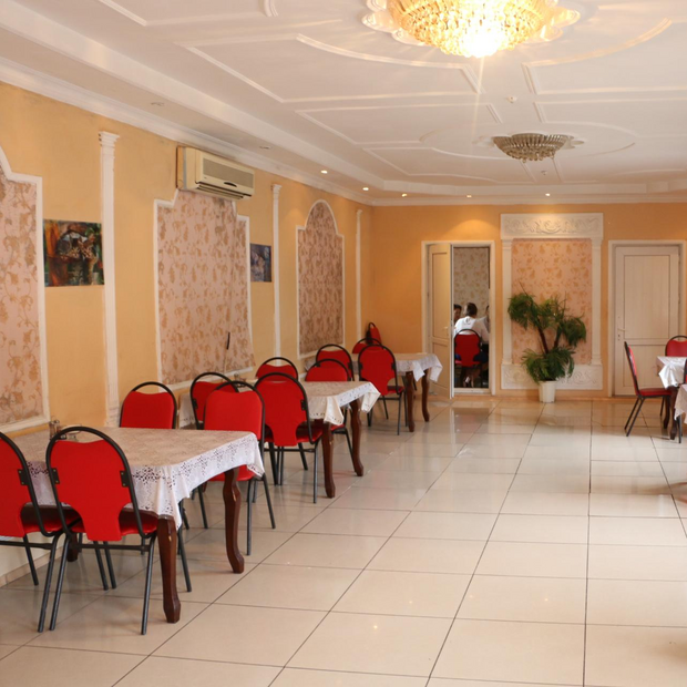 Essbereich, Hotel Zhambyl, Taras, Kasachstan Reise
