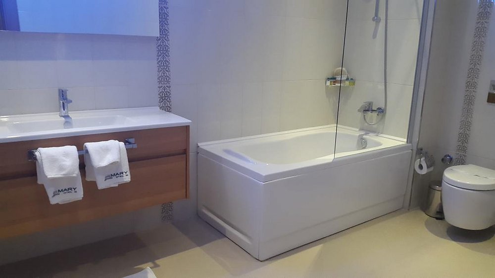 Badezimmer, Mary Hotel, Turkmenistan Rundreise
