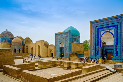 Shaki Zinda Masoleum, Samarkand, Usbekistan, Seidenstrasse Reise