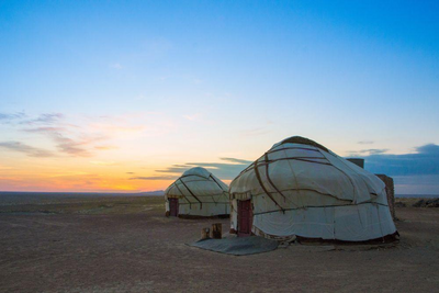 Usbekistan Rundreise, Yangigazgan, Jurten