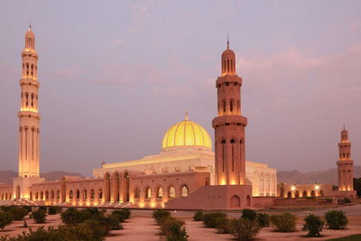 Große Qaboos Grand Mosque in Muscat, Oman Reise