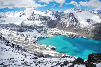 Der Ala Kul Lake, Terskey Alatoo Gebirge, Karakol, Kirgistan Rundreise