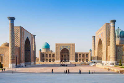 Registan in Samarkand, Usbekistan Reise