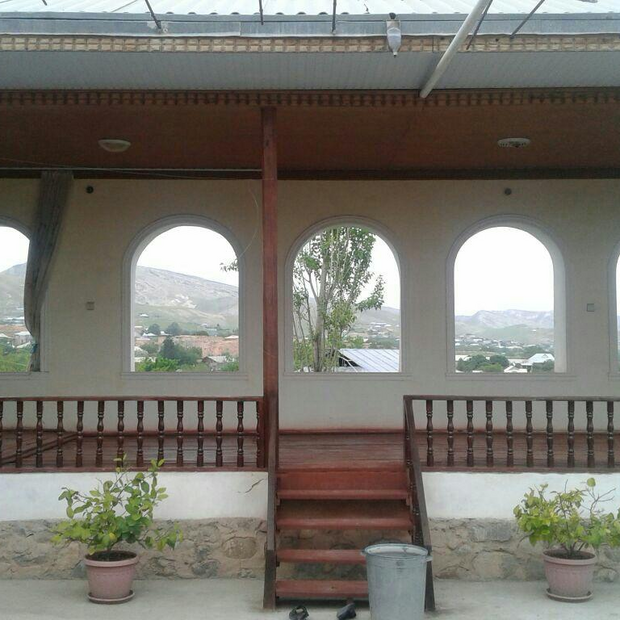 Terrasse des Gästehaus Boysun, Usbekistan Reise