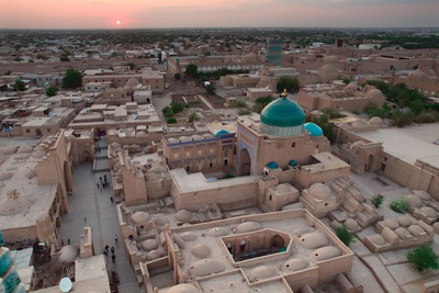 Panorama, Chiwa, Usbekistan, Seidenstrasse Reise